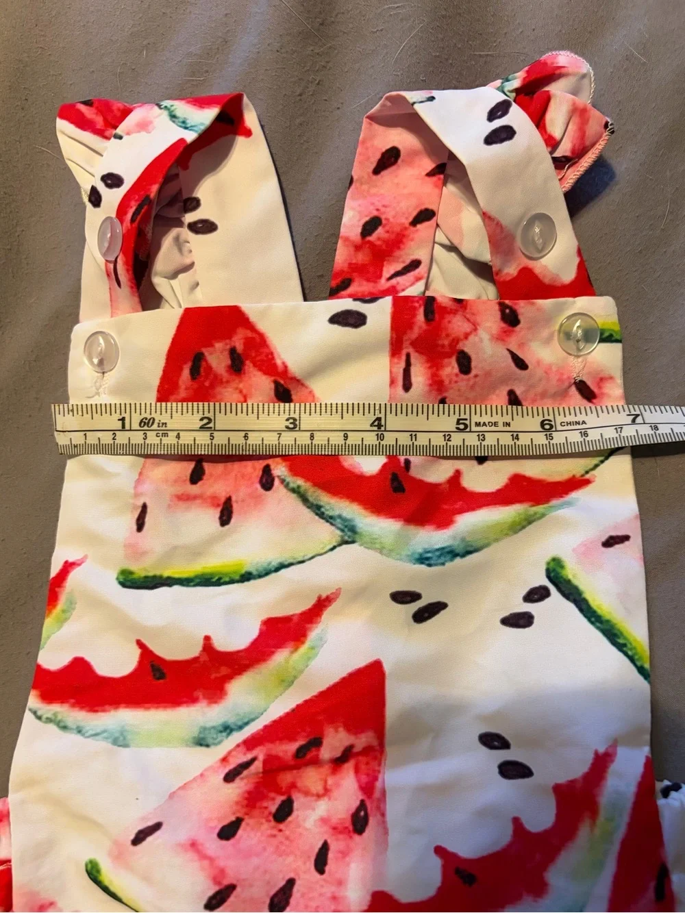 Boutique‎ Watermelon Bubble Romper Baby Girl Summer Sunsuit 6-12 Months